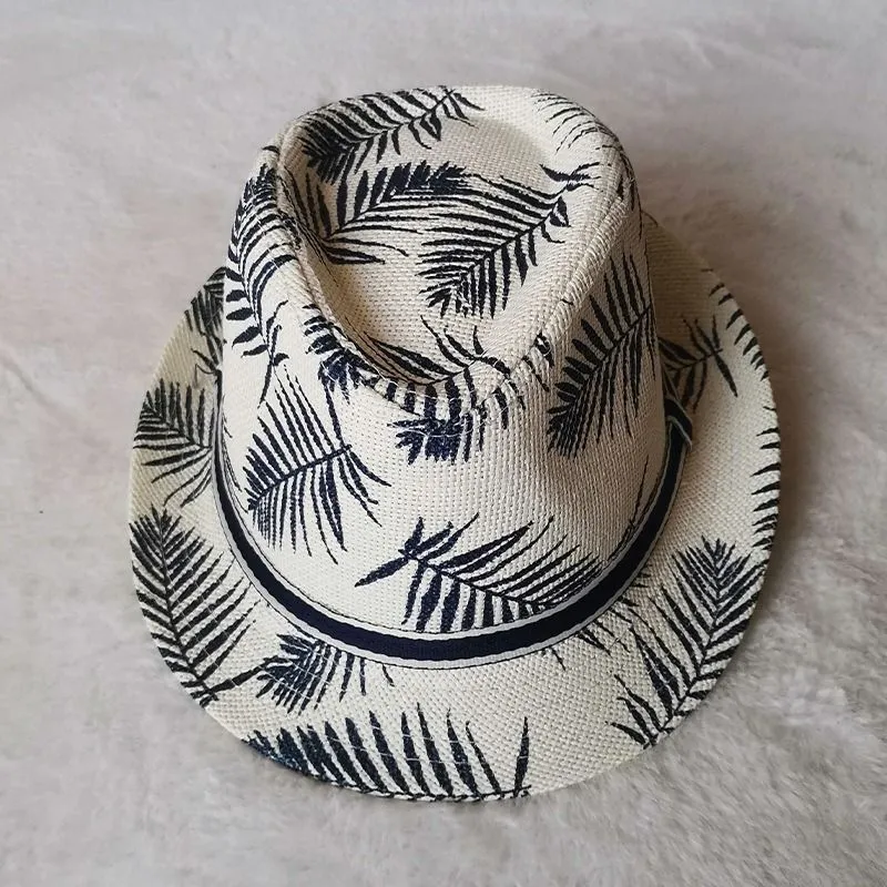 Mens Straw Fedora